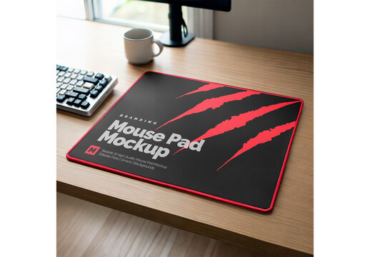 Mouse Pad Mockup Design for Print Media and Digital Marketing