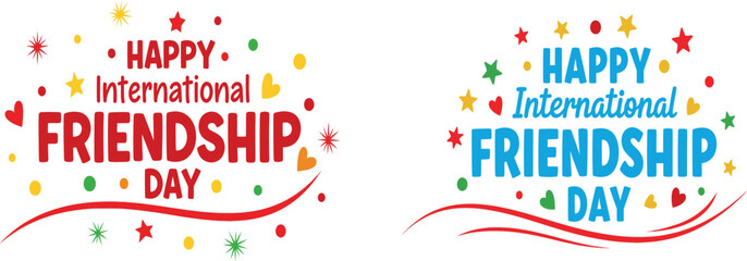 International Friendship Day celebration graphics and colorful illustrations © MD