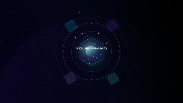 Futuristic Glass Metallic Logo Reveal&ndash;Sci-Fi Hexagon Ring Intro Animation