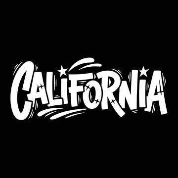California Hand Lettering Typography Design.