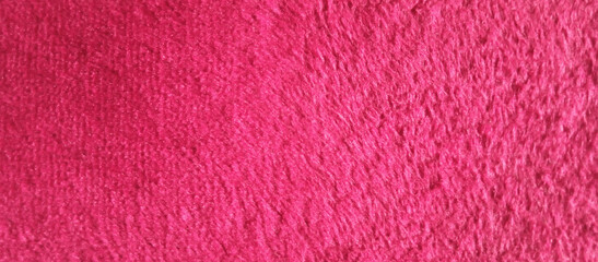 Vibrant pink fleece fabric texture, soft magenta plush material background, cozy warm textile surface for fashion and interior design © Arbaz