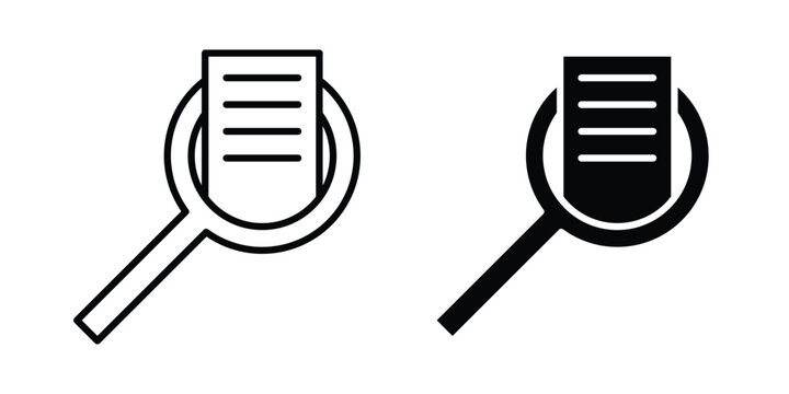 Audit icon editable. Vector symbols in strokes