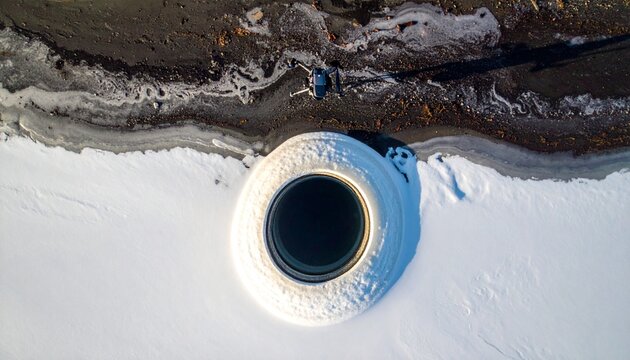 Drain pipe leaking water under concrete foundation during repair