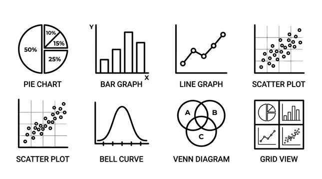 Chart Illustrations Collection of Data Visualization Graphics for Infographics