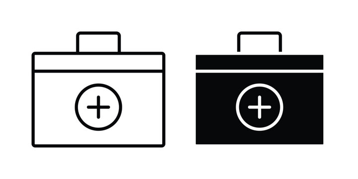 First aid kit icon editable. Vector symbols in strokes
