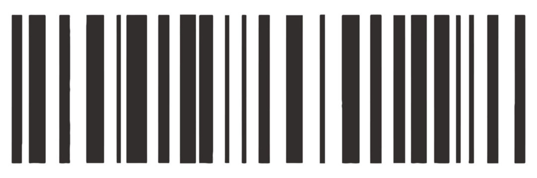 vector bar code illustration, barcode clipart isolated on transparent background, retail product scanning symbol, digital inventory tracking concept, supermarket pricing label design