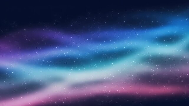 Colorful nebulous space background with blues, purples and stars in a dark sky