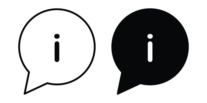 Info icon editable. Vector symbols in strokes