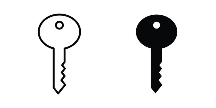 key icon editable. Vector symbols in strokes