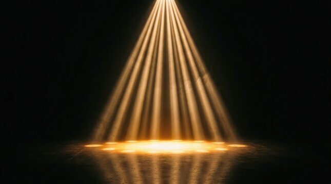 Dramatic spotlight on dark stage floor performance lighting effect