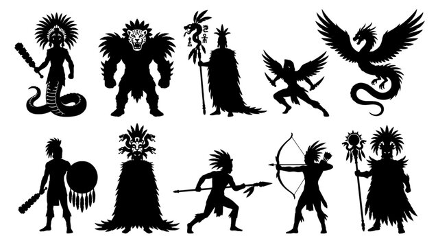 Collection of 2D gaming enemy characters and monsters for game assets