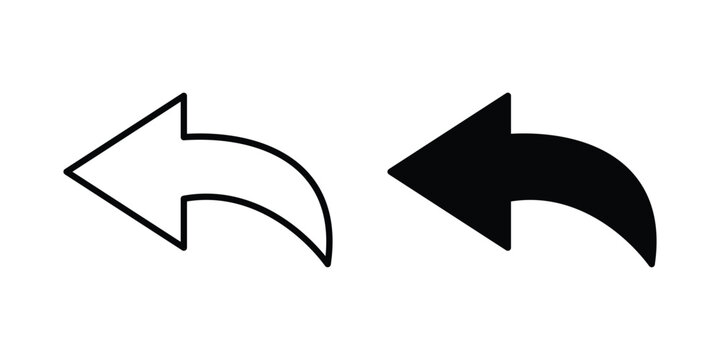 Reply icon editable. Vector symbols in strokes
