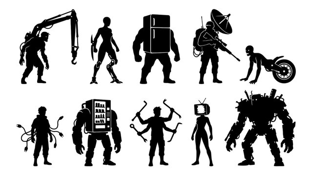 Collection of 2D gaming enemy characters and game assets for developers