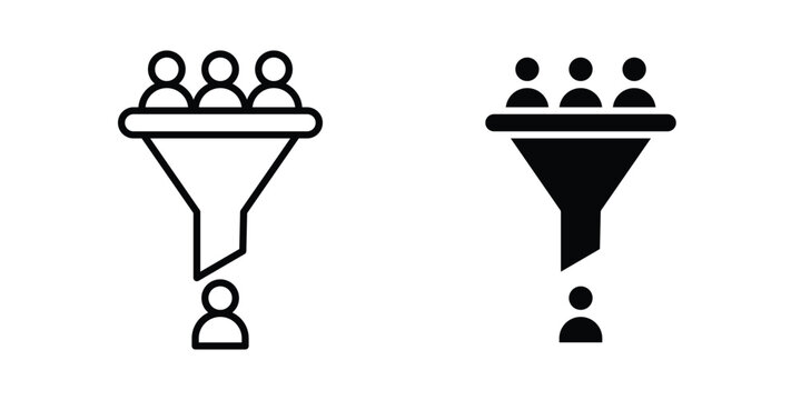sales conversion icon editable. Vector symbols in strokes