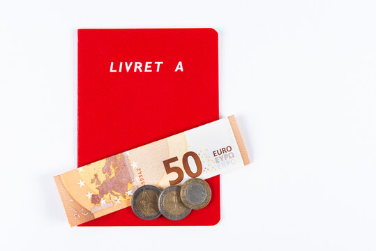 Livret A avec billets de banque et monnaie
