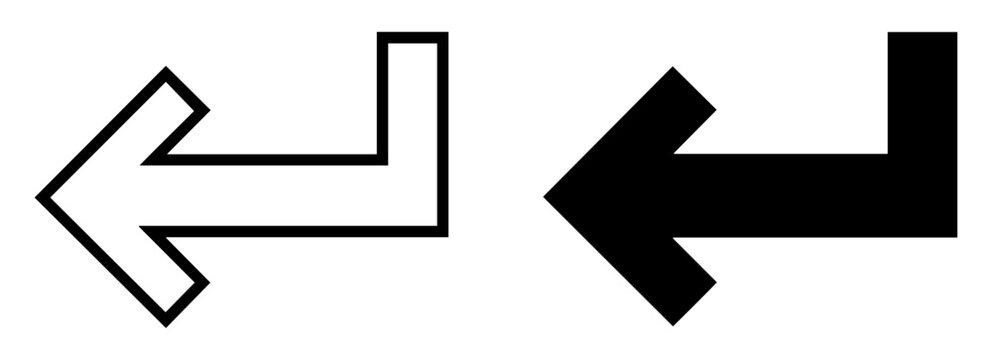 enter key icon outline filled