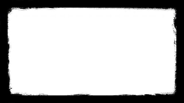 Animated Grunge Frame on Transparent Background