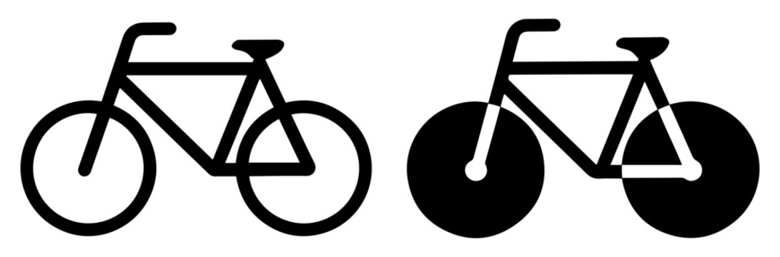 bicycle bike icon outline filled