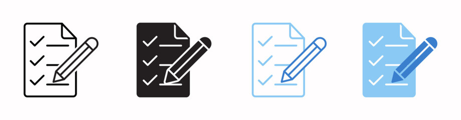 Obraz premium Task List Vector Illustration In Multistyle