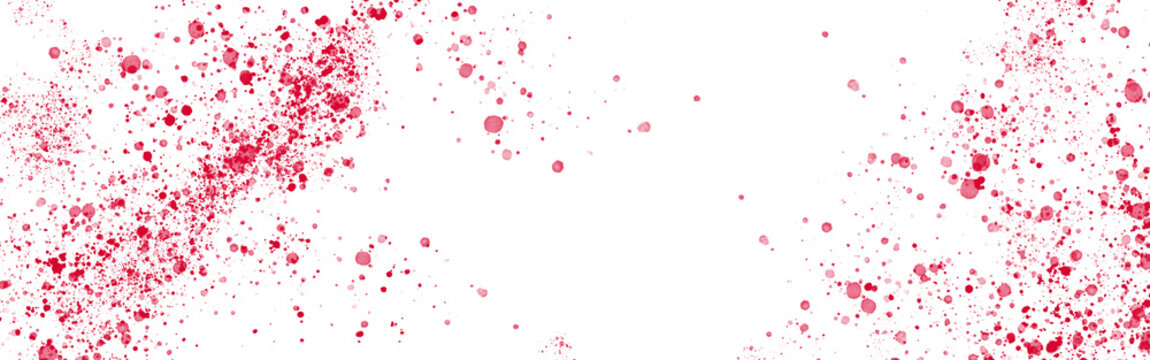 Red paint splatters on transparent background texture