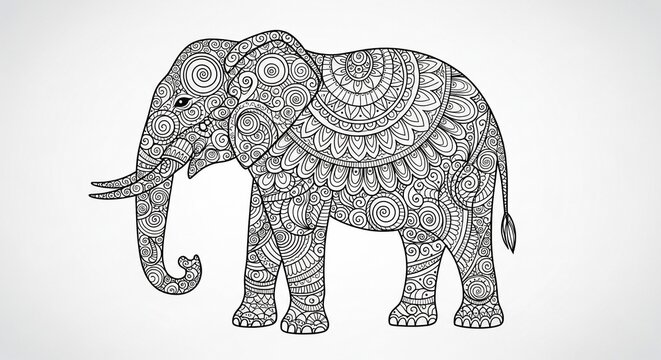 Decorated elephant illustration
