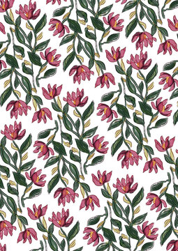 pink flower pattern