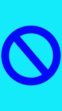 4K Vertical video for social media:prohibition and restriction symbol concept .Red for bidden sign with diagonal slash representing ban,stop,and warning.