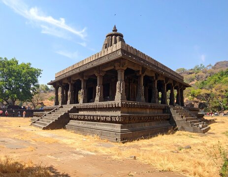 Parli Vaijnath Temple Beed Stone Temple Steps Hilltop Shiva Temple Jyotirlinga Real Maharashtra Setting