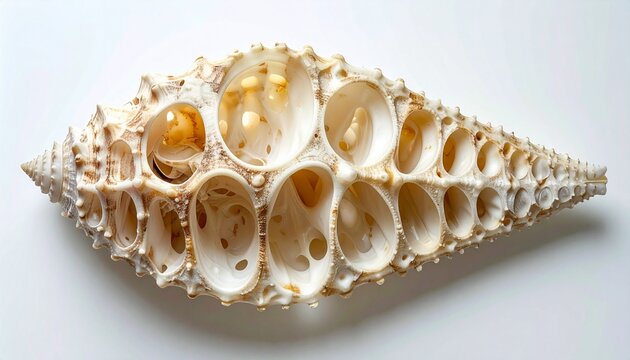 Seashell collection with spiral patterns on white background