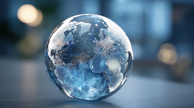 Transparent earth globe global concepts