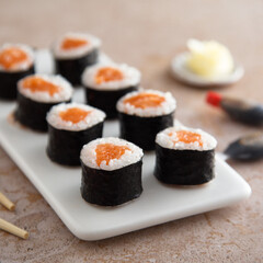 Salmon maki rolls © marysckin