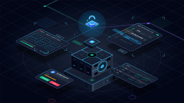 Secure vault key rotation dashboard with network nodes