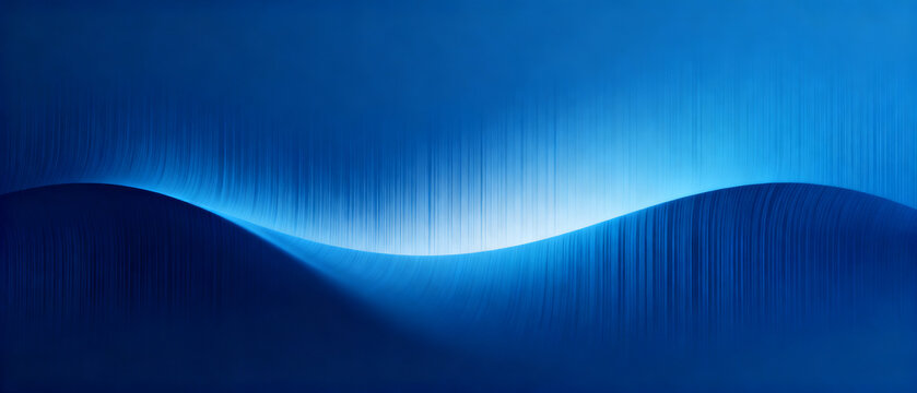 Abstract Blue Wave Gradient Background with Dynamic Curves and Vertical Streaks Creating a Sense of Movement and Depth