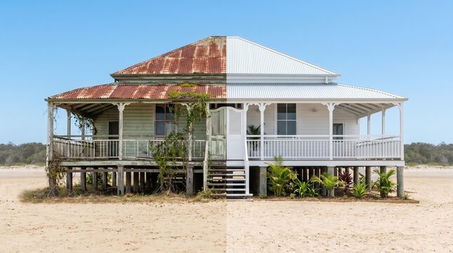 Beach House Before and After Renovation Transformation Project
