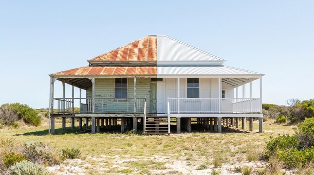 Coastal House Renovation Before After, Weathered Beach Home Transformation Comparison