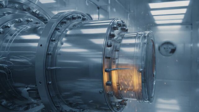 Precision manufacturing equipment functioning in a sterile factory environment, developing and creating future generation products with advanced industrial machinery