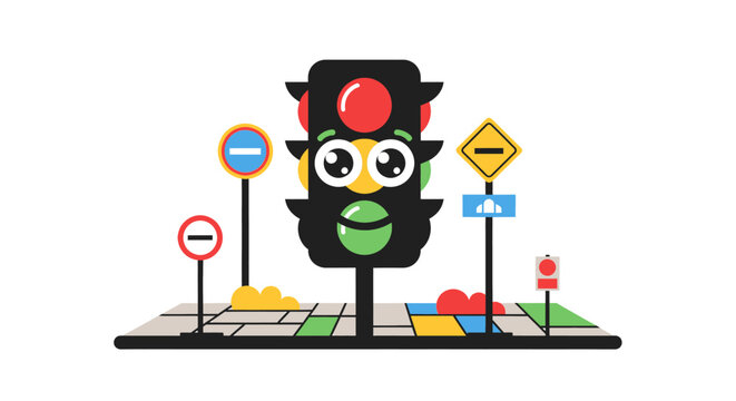 Cartoon character with green lips.