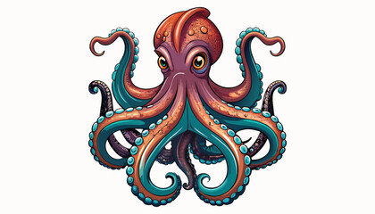 A octopus clipart vector illustration © Nayon