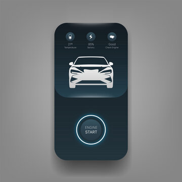 Modern Smart Car Dashboard User Interface Mobile Application