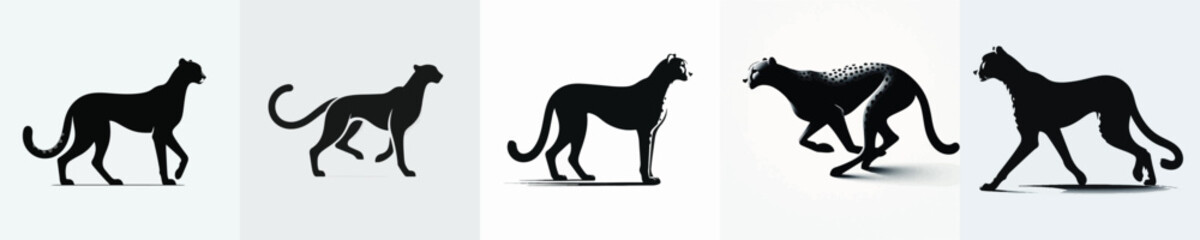 Cheetah Silhouette Vector Illustration © Fajar
