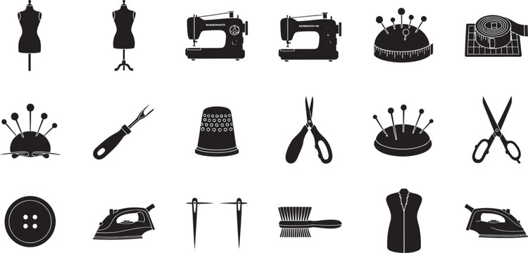 sewing tools and equipment for fashion design and tailoring