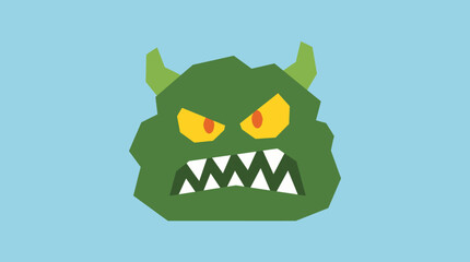 A green monster with sharp teeth. © Ira Project