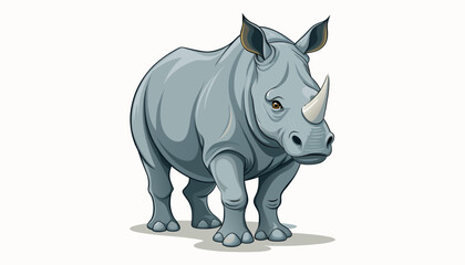 A rhinoceros clipart vector illustration © Nayon