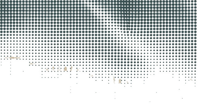 Abstract geometric pattern with hexagonal and triangular shapes in black and white Vector