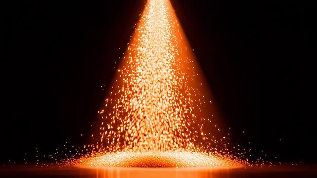 Spotlight with floating particles