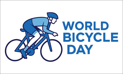 Fototapeta premium World Bicycle Day Celebration Vector Design