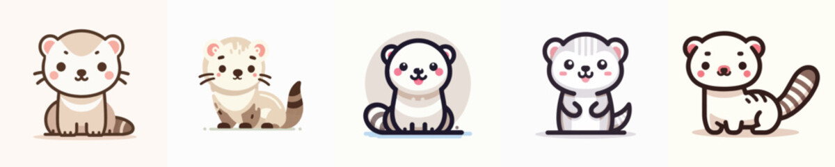 Fototapeta premium Weasel Vector Illustration