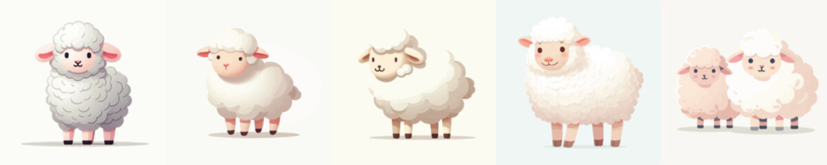 Naklejka premium Sheep Vector Illustration
