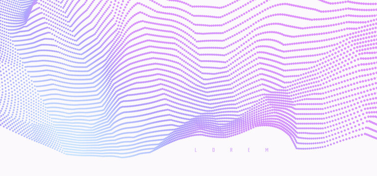 Abstract background with dynamic particles. Grid pattern. Cover design template. Gradient colour. Dynamic effect. Vector for brochure, poster, cover, card, presentation, flyer or banner.