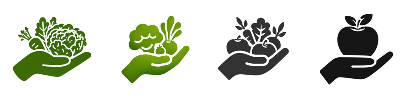 Vegetable and fruit icon png isolated in 3d transparent using for presentation.